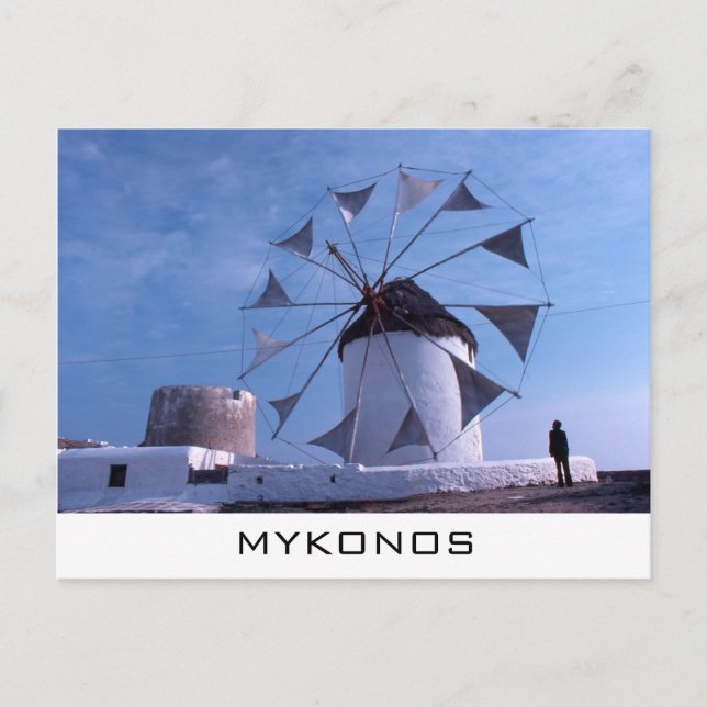 Mykonos windmill Postcard Postkarte (Vorderseite)