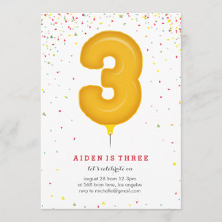 Mylar Balloon Merriment Birthday Einladung