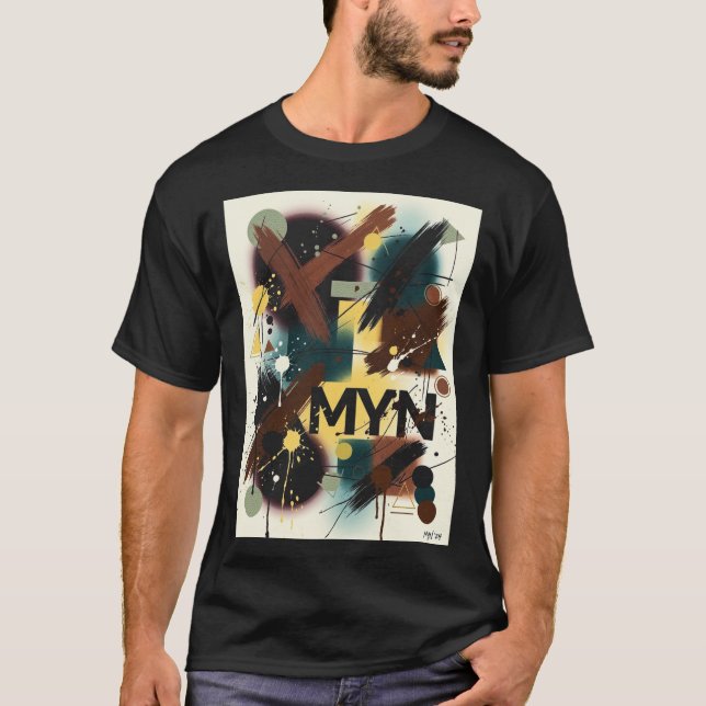 MYN Abstrakter Expressionismus T-Shirt (Vorderseite)