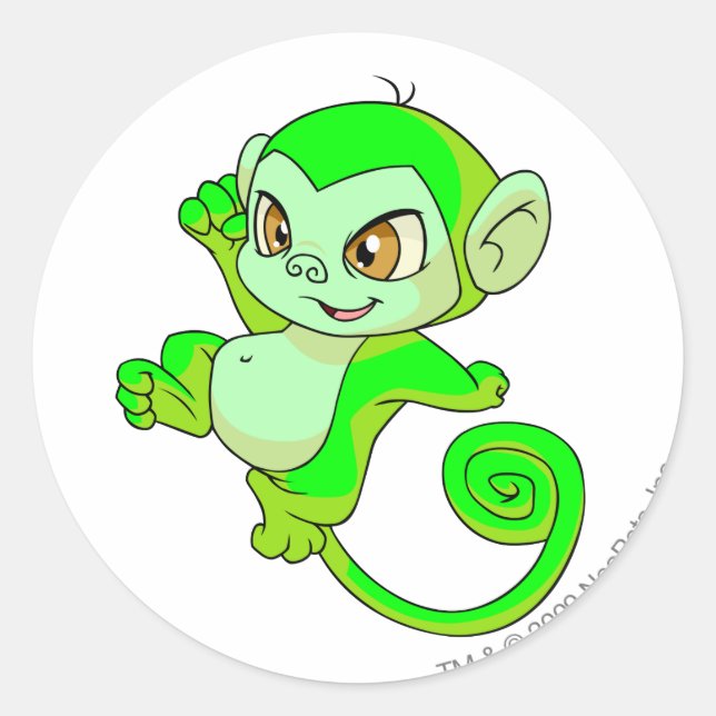 Mynci Glows Runder Aufkleber (Vorderseite)