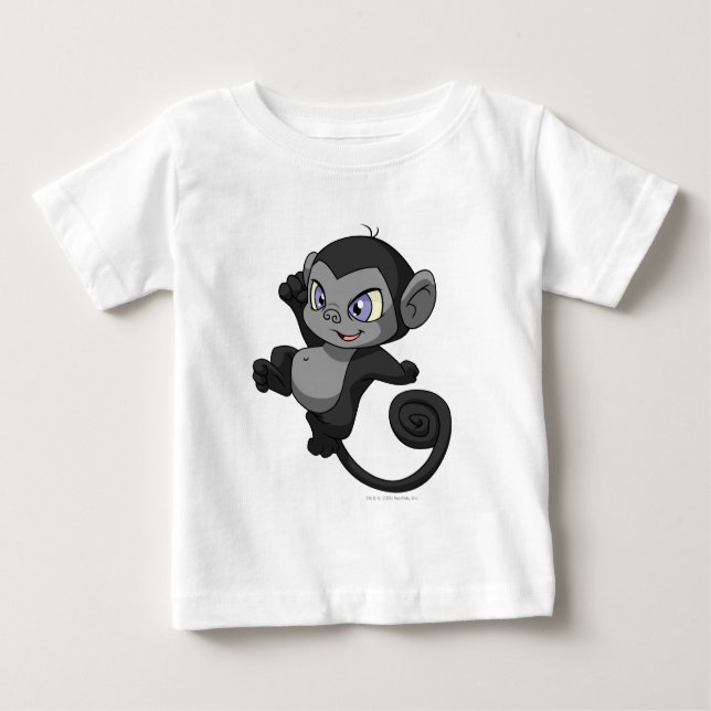 Mynci Schatten Baby T-shirt (Vorderseite)