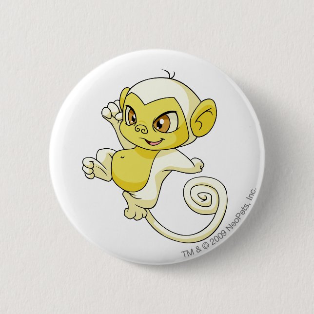Mynci Weiß Button (Vorderseite)