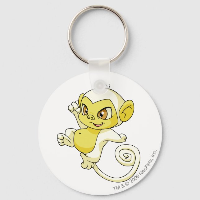 Mynci White Schlüsselanhänger (Vorderseite)