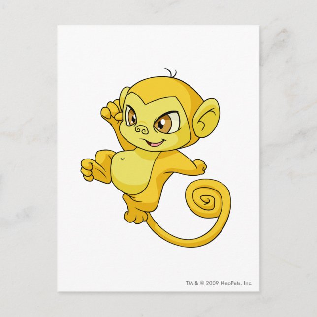 Mynci Yellow Postkarte (Vorderseite)