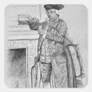 Mynheers Morgenhorn Quadratischer Aufkleber