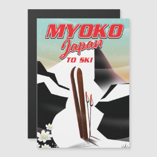 myoko japan ski poster magnetkarte