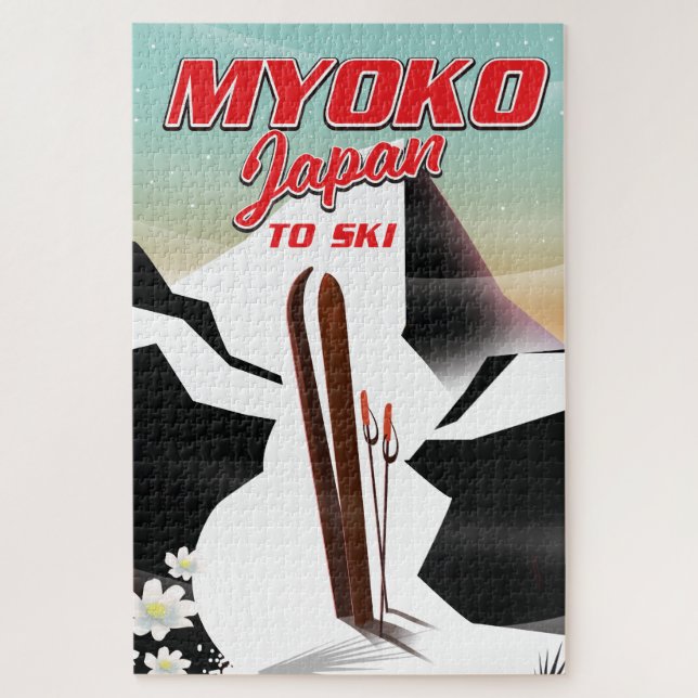 myoko japan ski poster puzzle (Vertikal)