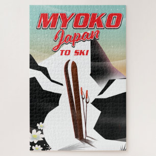 Myoko Japan Skiplakat Puzzle