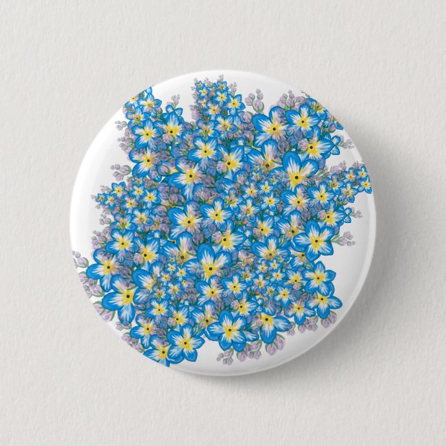 MYOSOTIS vergessene-me-nots-Kunst Button (Vorderseite)