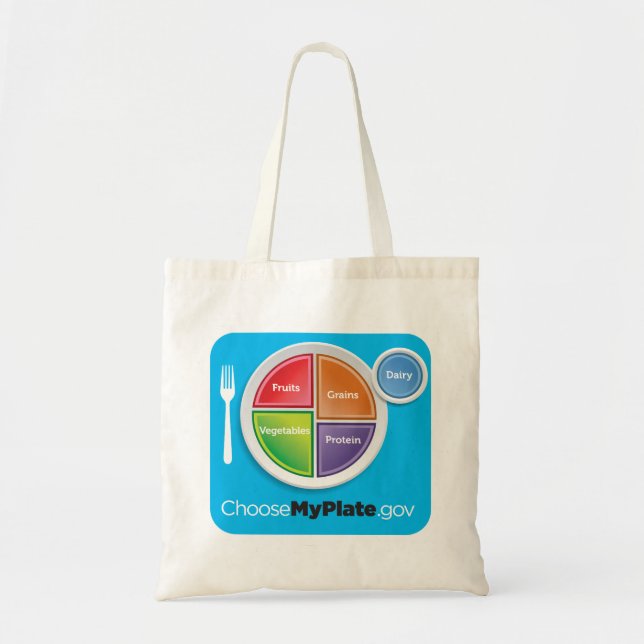 MyPlate Einkaufstüte - Blau Tragetasche (Vorne)