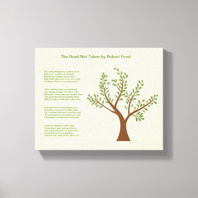 MyPoetTree - Der Weg, der nicht genommen wurde Leinwanddruck (Vorderseite)