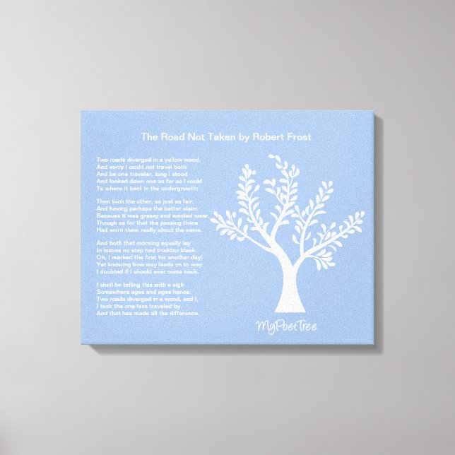 MyPoetTree, die Straße nicht genommen, Leinwanddruck (Vorderseite)
