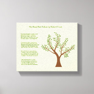 MyPoetTree - die Straße nicht genommen Leinwanddruck