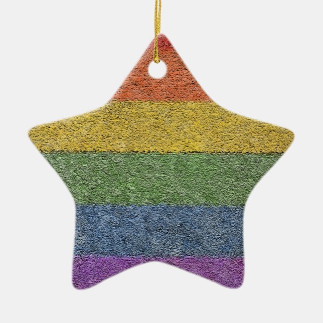 MyPride365 - "Regenbogen-Ziegelstein-" Keramikornament (Vorne)