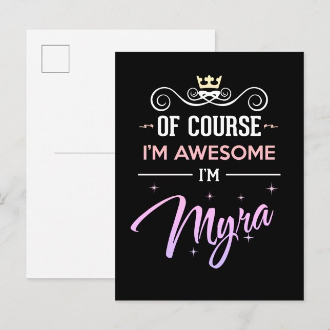 Myra Natürlich bin ich Phantastisch Postkarte (Vorne/Hinten)