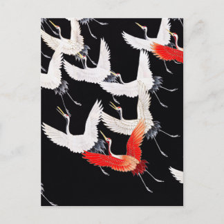 Myriad of Flying Cranes - Vintage japanische Kunst Postkarte