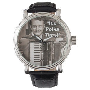 Myron Floren aays ist es "Polka-Zeit-" Armbanduhr