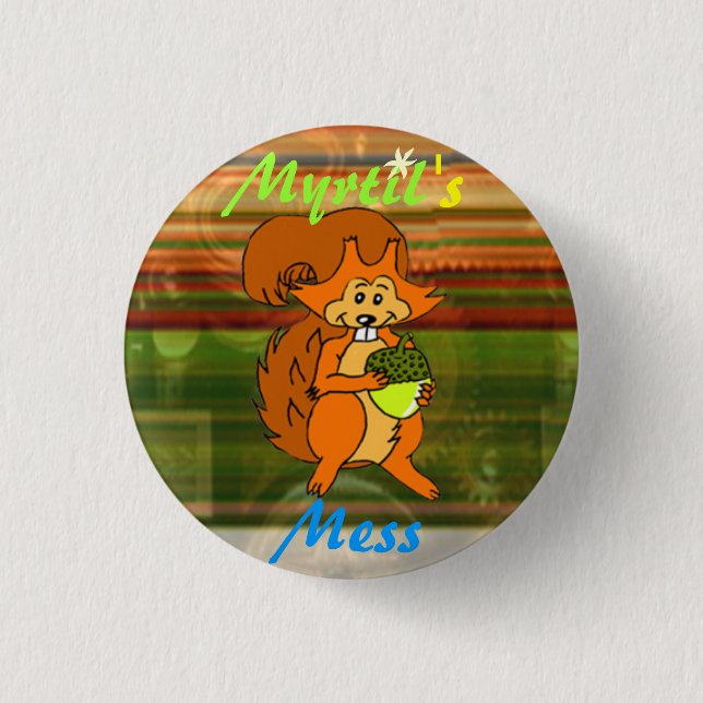 Myrtils Verwirrungs-Eichhörnchen-Logo Button (Vorderseite)