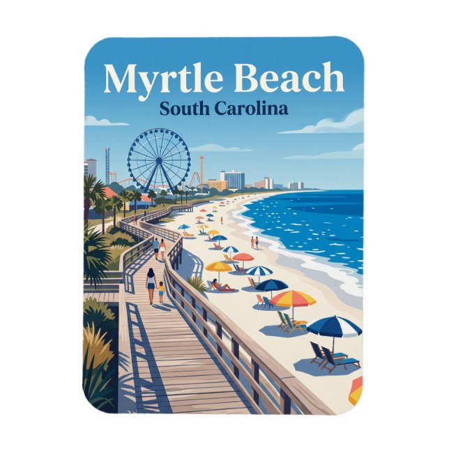 Myrtle Beach Boardwalk USA Magnet (Vertikal)