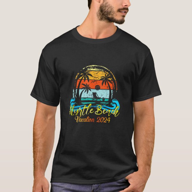 Myrtle Beach Carolina 2024 Familienurlaub T-Shirt (Vorderseite)