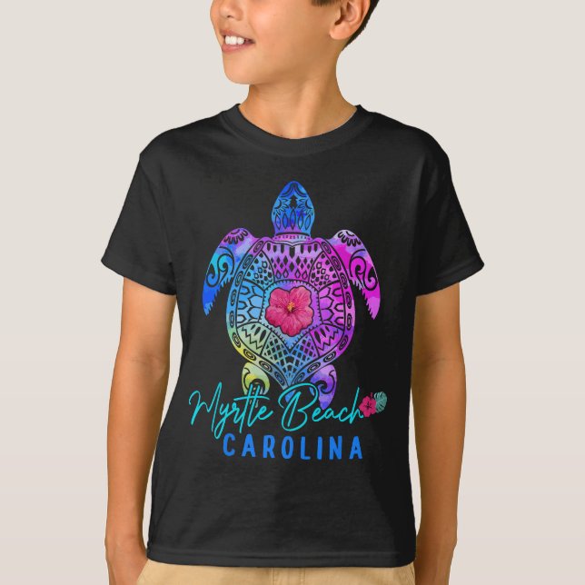 Myrtle Beach Carolina Gefärbte Krawatte Sea Turtle T-Shirt (Vorderseite)