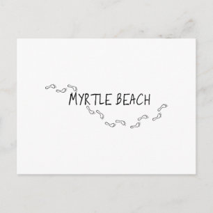 Myrtle Beach Footprints Postkarte