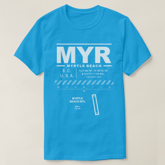 Myrtle Beach International Airport MYR T - Shirt (Design vorne)