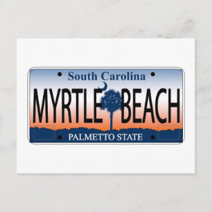 Myrtle Beach License Plate Postkarte