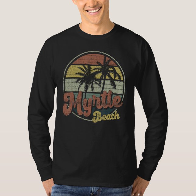 Myrtle Beach Palmetto Tree South Carolina Vacation T-Shirt (Vorderseite)