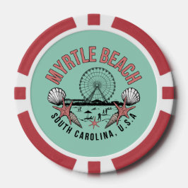 Myrtle Beach Retro Vignette Pokerchips