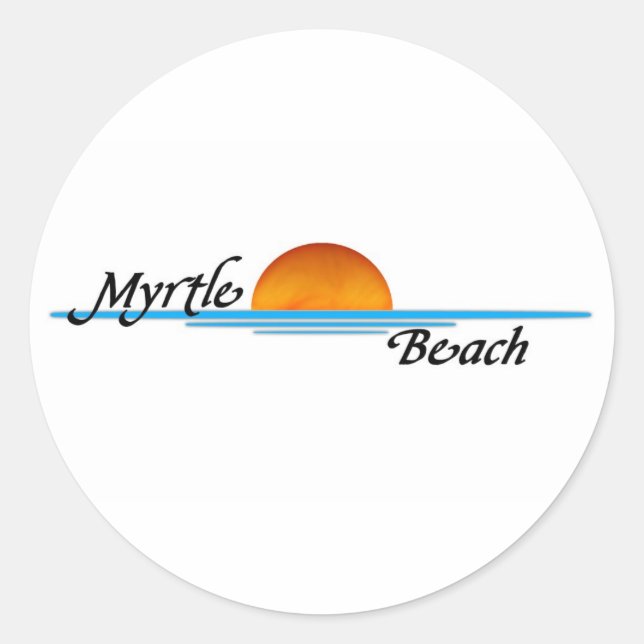 Myrtle Beach Runder Aufkleber (Vorderseite)