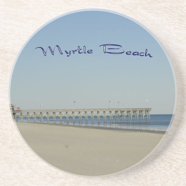 Myrtle Beach Sandstein Untersetzer (Vorne)