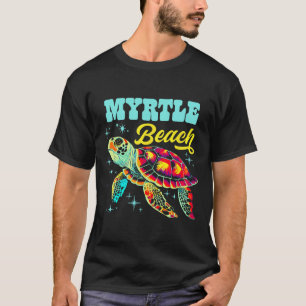 Myrtle Beach Sc Artistic Sea Turtle Retro T-Shirt