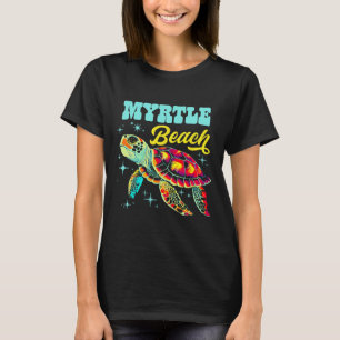 Myrtle Beach Sc Artistic Sea Turtle Retro T-Shirt
