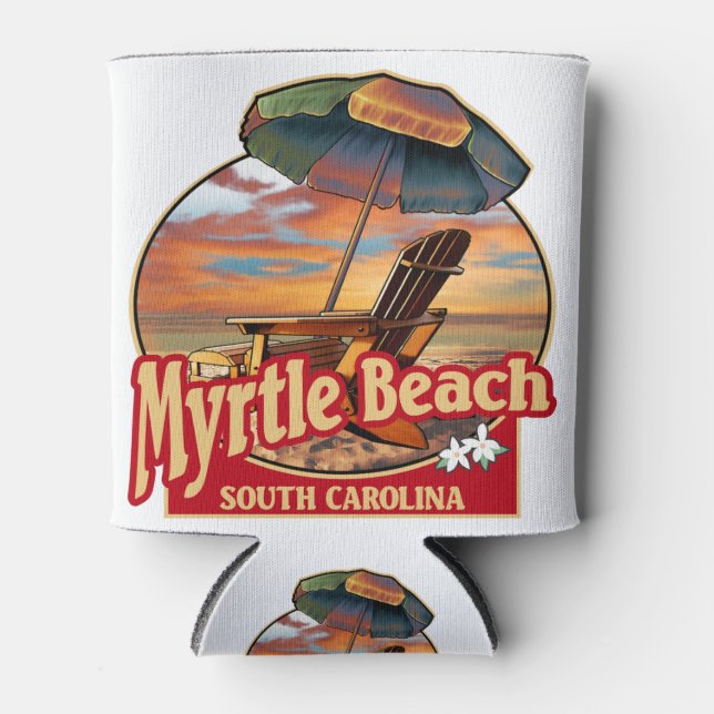Myrtle Beach SC Beach Scene Design Dosenkühler (Vorderseite)