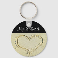 Myrtle Beach SC Herz an einer Sandy Beach Key-Kett