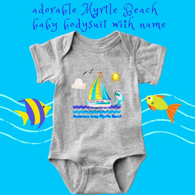 Myrtle Beach, SC Niedlich Sailboat, Sunshine und G Baby Strampler (Von Creator hochgeladen)