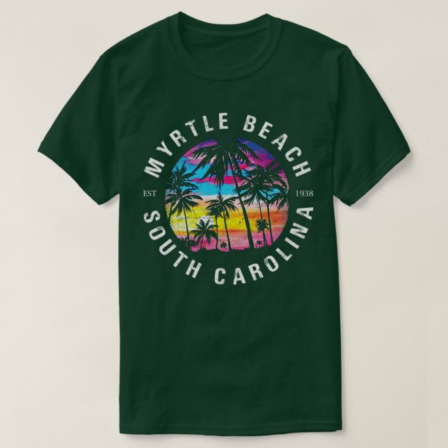 Myrtle Beach SC Palm Tree T-Shirt (Design vorne)