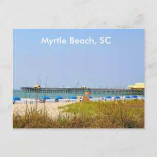 Myrtle Beach SC Postcard, Fotografy Beach Scene Postkarte