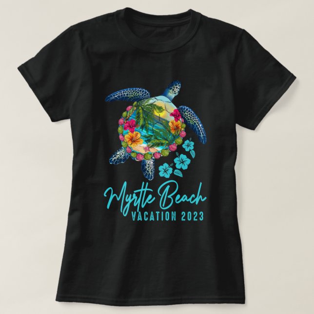 Myrtle Beach Sea Turtle Carolina Familienurlaub 2 T-Shirt (Design vorne)