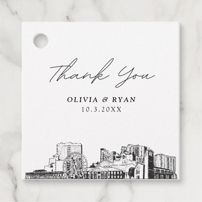 Myrtle Beach Sehenswürdigkeiten Gastgeschenk Hochz Geschenkanhänger (Vorderseite)