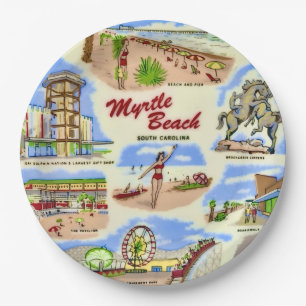 Myrtle Beach-Seiten Pappteller