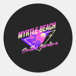 Myrtle Beach South Carolina 80er Retro Sc Urlaub Runder Aufkleber
