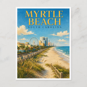 Myrtle Beach South Carolina Boulevard GeoSaga Postkarte