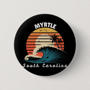 Myrtle Beach South Carolina Frauen Männer Surfboar Button