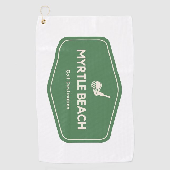 Myrtle Beach South Carolina Golf Zielort Golfhandtuch (Vorderseite)