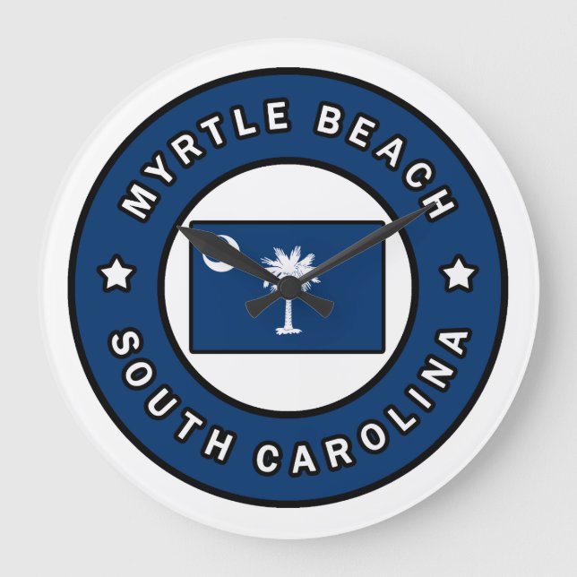 Myrtle Beach South Carolina Große Wanduhr (Vorderseite)