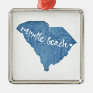 Myrtle Beach South Carolina Holzkörner Ornament Aus Metall