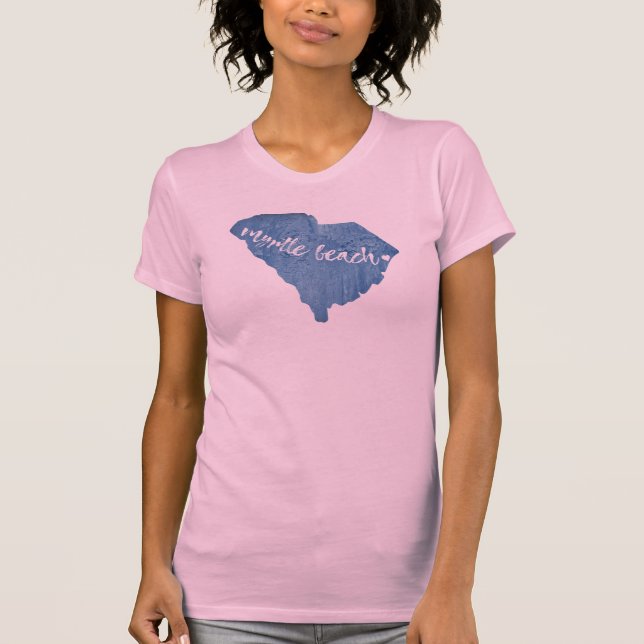 Myrtle Beach South Carolina Holzkörner T-Shirt (Vorderseite)