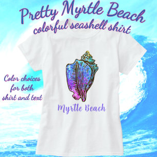 Myrtle Beach South Carolina Hübsch Conch Sea Musch T-Shirt